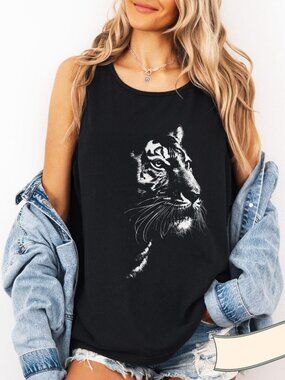 Tiger Vintage Tank Top 🐅🔥 | Retro Wild Cat Graphic Tank | Summer Animal Lover